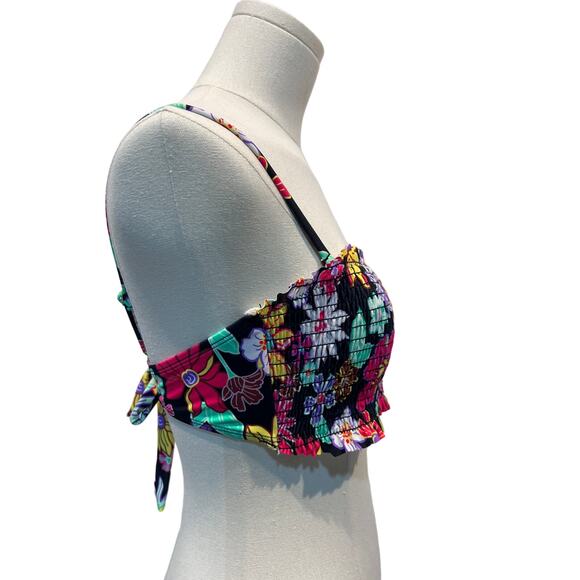 SALT COVE JUNIORS SZ MEDIUM BIKINI TOP PENNY LANE SMOCKED CONVERTIBLE MULTI NEW! - Picture 10 of 13